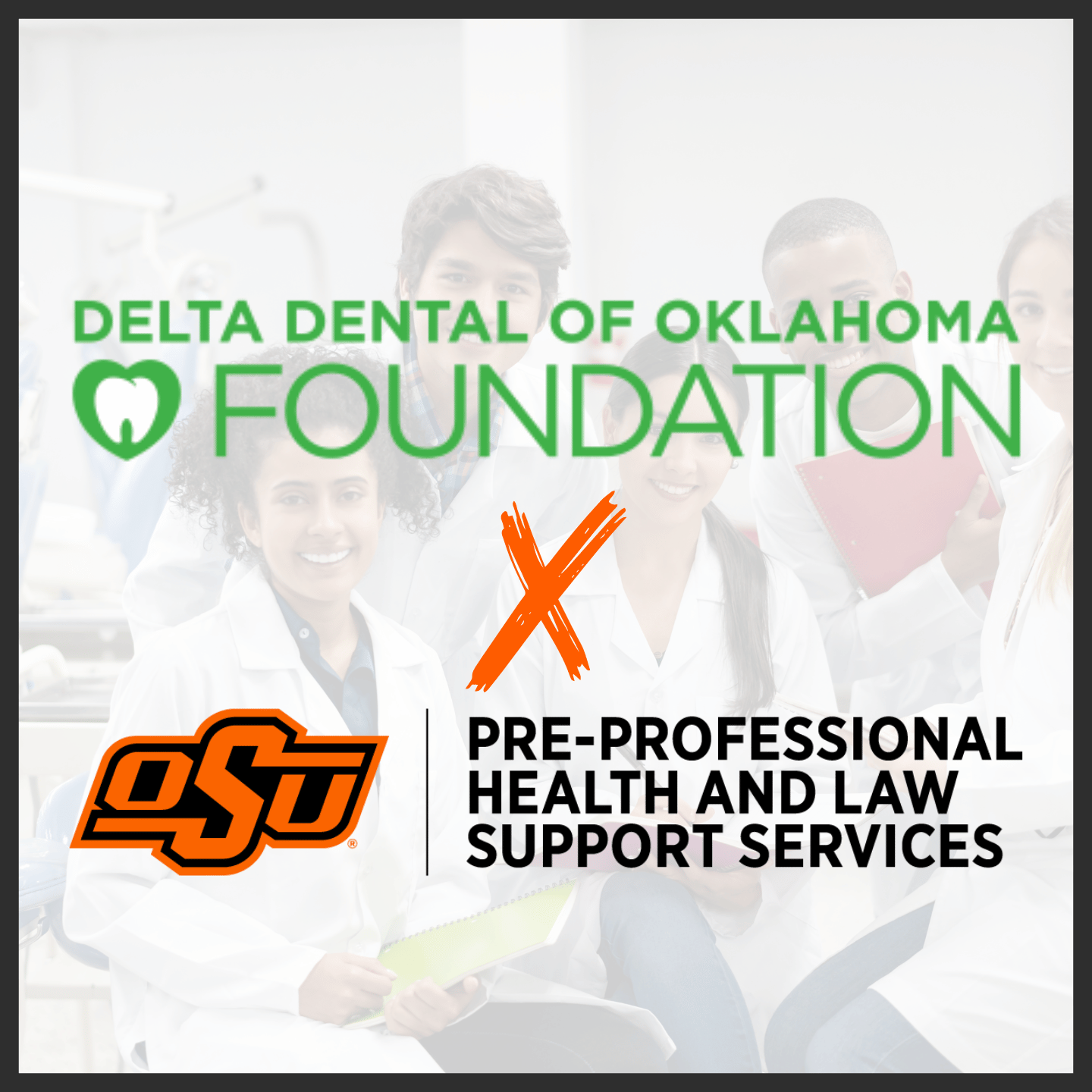 delta dental foundation of oklahoma and osu preprofessional logo